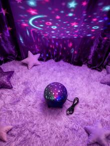 Atomic Star Moon Projection Lamp, Holiday Gift For Halloween, Christmas, Create Magical Night Atmosphere - Multicolor - View 3