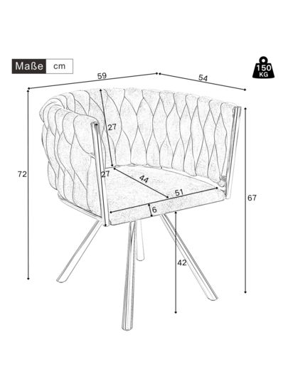 Dressing Chair, Piece, Luxe Swivel Bedroom Leisure Four Metal Support Legs, Roze view 3