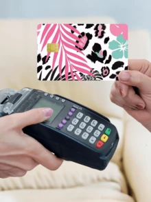 1pc Tree Leaf Pattern Credit Card Decorative Sticker, PVC Card Creative Personalized Ultra-Thin Anti-Fingerprint Credit Card Protective Skin, High Quality, Anti-Scratch, Anti-Friction, Suitable For Men And Women, Small Chip Card, Bank Card, Credit Card, Transportation Card, Student Campus Card DIY Decoration, Back To School Supplies - Multicolor - View 5