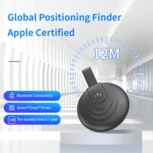 Apple AirTag Alternative GPS Tracker, Wave Pattern Global Locator Compatible With "Apple Find My" Platform, One-Click Tracking, Remote Precise Positioning, Long-Lasting Battery, Suitable For Elderly, Pets, Cars, Keys, Bags, Anti-Loss Reminder & Tracking