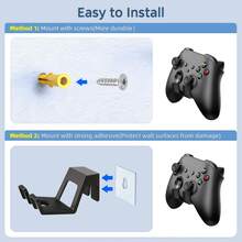 Support mural universel pour casque et manette - Support de casque de jeu pour Nintendo Switch/PC, support en ABS économisant l'espace avec tapis en silicone, options de 2/4/6 pièces - Multicolore - Voir 5