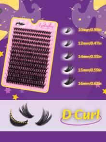 280pcs 14 Rows 60/80 Strands 0.05mm Mink Lashes 9-16mm Mixed Length Faux Mink Eyelash 3D Russian Volume Individual Lashes Salon Makeup Black False Eyelashes Purple Box Lash Clusters,Eye Lash Clusters,Individual Eyelashes,Lashes,Fake Lashes - màu đen - Xem 2