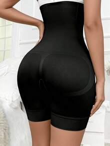 Short Bermuda Shaper Slimming Belt High Waist Compression Shapewear Slimming Hides Belly Reduces Measurements Plus - 黑色 - 查看 8