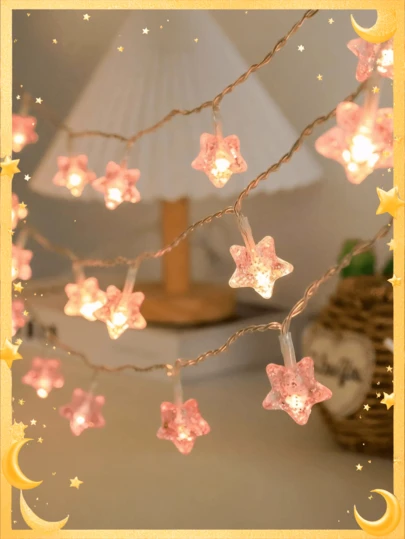 6/3/1.5m LED 스트링 조명 별 화환 조명, 배터리 전원, 거실, 야외 정원, 캠핑, 결혼식, 크리스마스 파티 장식에 적합