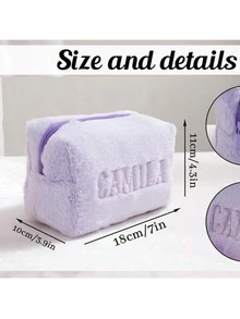 Borsa per il trucco personalizzata per damigelle, borsetta ricamata, regalo unico per il festa nuziale, regalo per lei, regalo per damigelle, borsa personalizzata. Borsa da toilette impermeabile, regalo per Natale, Ringraziamento, Festa della Mamma, San Valentino, miglior borsa cosmetica, anniversario, borsa da toilette regalo di compleanno - Multicolore - Visualizzare 11