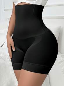 Short Bermuda Shaper Slimming Belt High Waist Compression Shapewear Slimming Hides Belly Reduces Measurements Plus - 黑色 - 查看 4