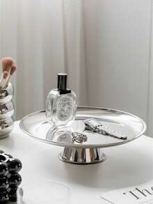 1 khay đế bằng thép không gỉ cao cấp tối giản, thích hợp cho phòng khách, phòng ăn, cửa hàng tráng miệng, đám cưới, tiệc tùng - Bạc - Xem 8