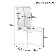 Freischwinger, Chromed Metal Frame, Supports Up To 120 Kg, Softly Padded With Synthetic Leather Cover, White. (Set, 4 Pieces)