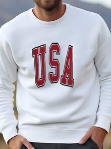 Mens Vintage Usa Colorblock Polo Shirt – Modish Gaze Large – Purple White Yellow – American Flag Patch – Retro Streetwear, Lilac, Size L Sweatshirt - White - View 1