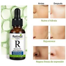 Heblee Sérum de Retinol 2.5% con Vitamina E y Ácido Hialurónico 30 g Cuidado Profesional Anti-envejecimiento y Hidratación Profunda - Blanco - Ver 4