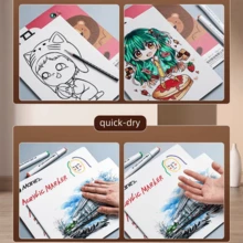 Papel profesional para marcadores Marvy 8K/A4, adecuado para dibujo a mano, anime, pintura, estudiantes de arte, rotuladores, cuaderno de bocetos, papel para dibujar, papel para caligrafía - A4 - Ver 7