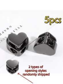 5/8 件心形弹簧钩，连帽衫/包袋拉绳调节器，耐用紧固件，适合手工缝纫、DIY 缝纫和编织装饰纽扣 - 彩色 - 查看 14