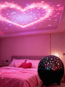 Atomic Star Moon Projection Lamp, Holiday Gift For Halloween, Christmas, Create Magical Night Atmosphere - Multicolor - View 8