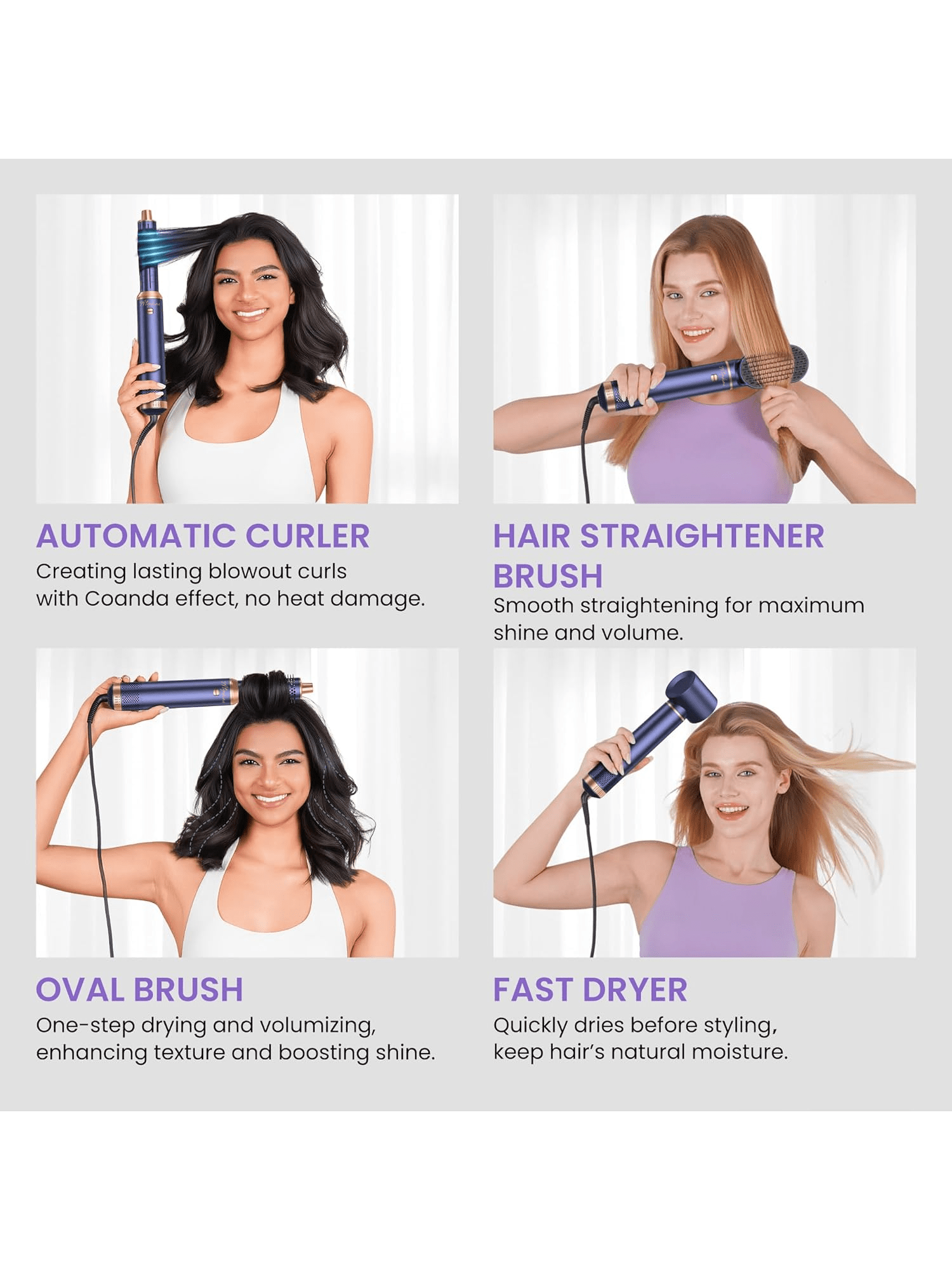 ATOPSKINS فرشاة تصفيف الشعر الساخنة متعددة الوظائف...