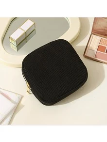 1pc Fashion Makeup Lipstick Sanitary Napkins Case Mini Cosmetic Storage Pouch Women Ins Travel Organizer Bags Small Pouch,Makeup Bag,Travel Essential - Multicolor - View 8