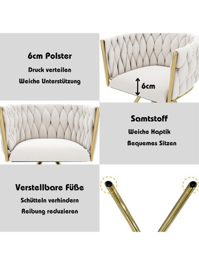 Dressing Chair, Piece, Luxe Swivel Bedroom Leisure Four Metal Support Legs, Roze view 9