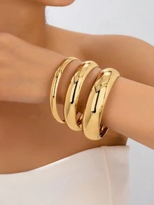 2025 New Arrival 1/2/3pcs/Set Unique Bracelet, & Versatile Jewelry For Women, Suitable For Party, Daily Wear, Valentine's Day, Mother's Day, Wedding, Ocean/Resort Style - Silver - View 23