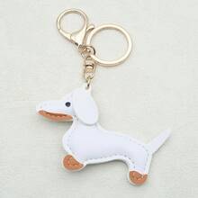 1pc Personalized Dachshund Keychain, Customized Name Bag Charm, Customized Leather Keyring & Bag Accessory, Handbag Pendant, Gift For Dog Lovers, Thanksgiving, Christmas, Birthday, Home Decor, Back To School, Anniversary, Bride, Father, Mother, Boy, Girl - Multicolor - View 24