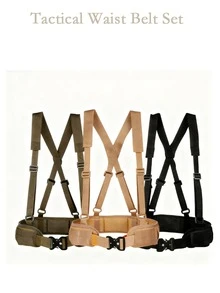 战术腰带套装 - 户外耐磨多功能，适合徒步旅行和露营 - A - 查看 2
