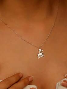 1 chiếc vòng cổ tên anh đào cá nhân hóa - Mặt dây chuyền anh đào hoạt hình dễ thương với dây chuyền thép không gỉ, Quà tặng tùy chỉnh cho phụ nữ, Đồ trang trí tiệc sinh nhật và kỷ niệm phong cách Bohemian, Mặt hàng chủ đề anh đào, Trang sức kỷ niệm, Tay nghề thủ công chất lượng, Phụ kiện thời trang, Dây chuyền bền, Phụ kiện - Nhiều màu - Xem 4