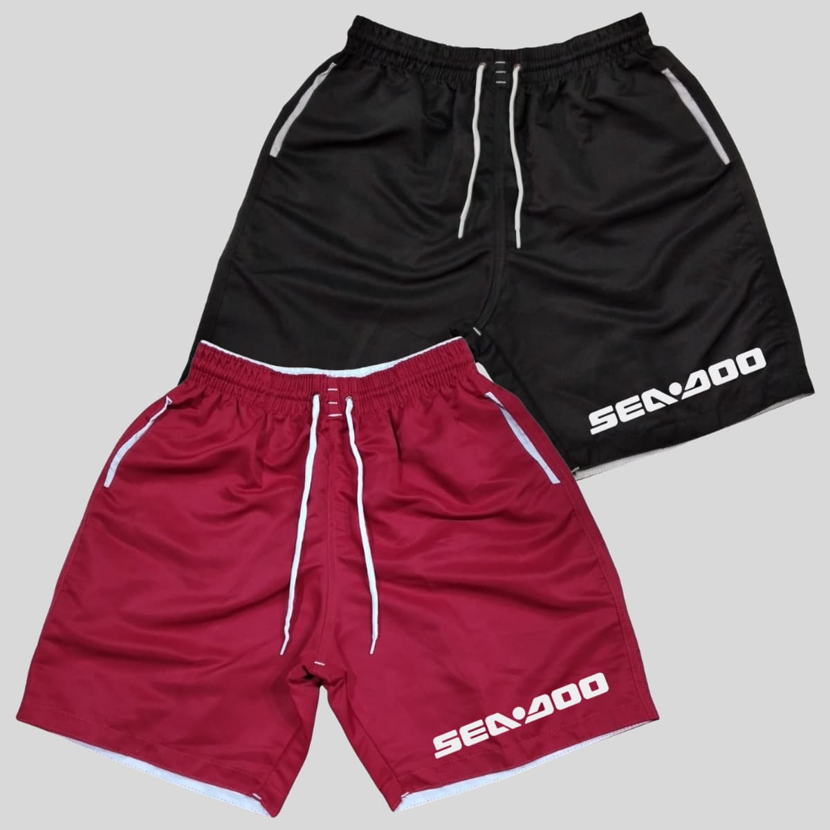 Kit 2 Shorts de Praia Masculino Sea ado Jet Sky Combo Bermudas Tactel Piscina - Bronze - Visão 1