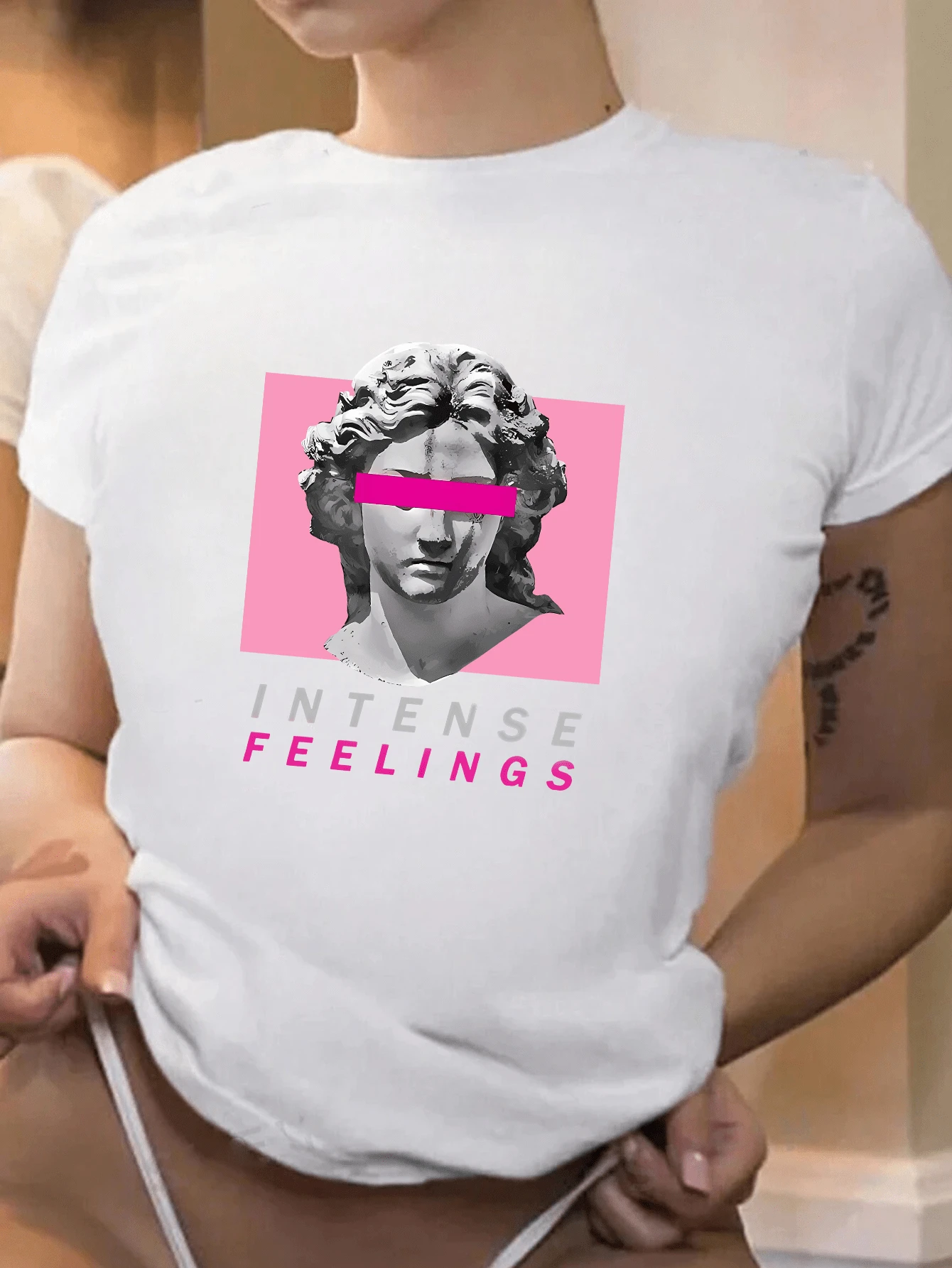 ELCOO Women T-Shirts - White - View 1
