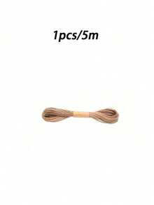 1 Roll Natural Jute Rope, 100m/Roll, Used For Gardening Handmade Woven Photo Wall Decor Net, Hang Tag Bundling Rope, Lamp Shade, Weaving, Bottle & Jar Wrapping, Crafts, Gift Box Packaging, Wedding, Party Decoration And DIY Craft - Multicolor - View 5