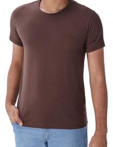 Ogochi Basic Slim Fit T-Shirt, Original Cotton, Various Colors, Christmas, New Year, Summer, Spring - Chocolate Brown - View 1