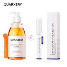 Set de Cuidado Facial Anti-Acné QUARXERY | Gel de Ducha Anti-Ácaros + Lapicero Preciso 3 en 1 para Piel Sin Imperfecciones - Naranja - Ver 11