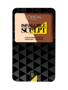 L'Oreal Infallible Sculpt Contouring Palette 03 Medium Dark Makeup Bronzer 10g 定妆古铜色 巧克力棕褐色 深棕色 顺滑配方 女朋友 妻子 母亲 朋友 生日 毕业派对 旅行 露营 户外 学校 校园旅行 节日 周年纪念 秋季 万圣节 秋季妆容 欧莱雅 韩式妆容 清爽透亮 肌肤 简约时尚 - 03 中深色 - 查看 1