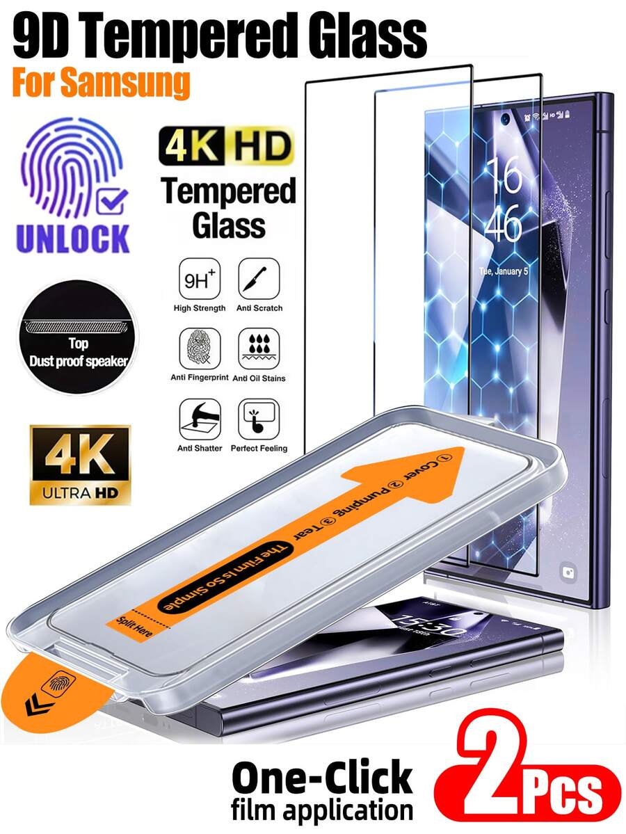 Yezodawee 2片装隐私钢化玻璃屏幕保护膜,兼容三星Galaxy S25 6.2英寸,具备自动清洁功能,全覆盖防窥,无气泡,易于安装,9H硬度,钢化玻璃材质,适用于手机壳,也适用于Galaxy S25 Ultra、S24+、S23、S22和S21系列。 - 2個 - 查看 1