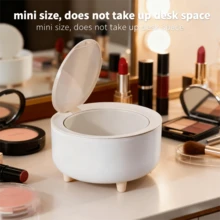 Square Plastic Trash Can With Lid And Button, Odor-Sealing Waste Bin For Bedroom, Bathroom, Living Room, Office, And Kitchen - 2.6 Gallon And 0.5 Gallon Options