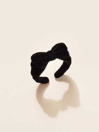 1個 メタルリボン フロック デザイン リング、カジュアルな日常着用、オフィス、休日、女性への誕生日プレゼント