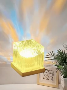 1 pieza Lámpara de proyección Aurora - Luces del norte de 16 colores cambiantes, luz de ambiente de cielo estrellado con control remoto USB, luz nocturna para decoración de dormitorio, luz de meditación para dormir regulable, efecto de galaxia de alta calidad, lámpara de atmósfera romántica, control remoto, ideal para entusiastas de la meditación - Multicolor - Ver 7