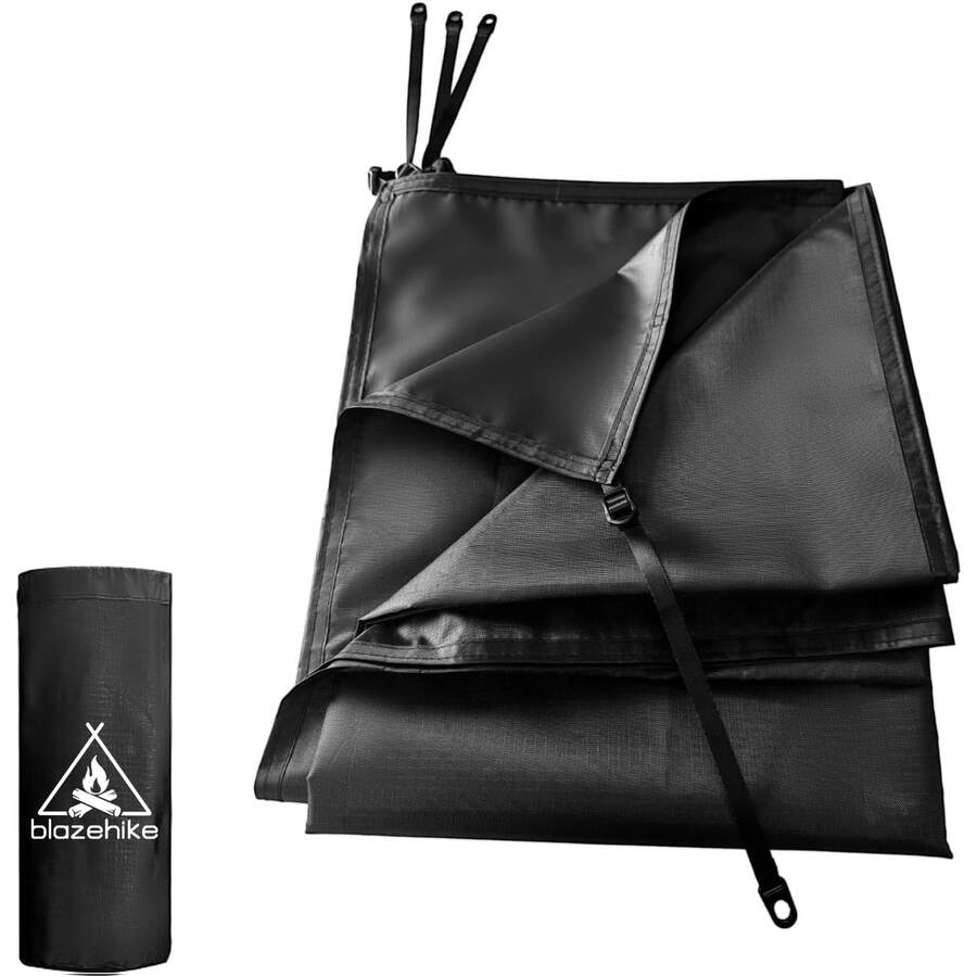 blazehike 优质帐篷地布，PU3000，牛津防撕裂面料，耐用，双人背包帐篷地布，徒步、露营、沙滩和野餐地面保护垫（长方形（90.6英寸长 x 59英寸宽）） - 長方形 - 查看 1