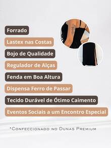 Women's Dress For Parties And Events, Weddings, Day And Night, Bridal Ceremony, Day And Civil Ceremony, Christening, Baptism, Gender Reveal, Engagement - 黑色 - 查看 6
