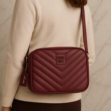 Bolsa Feminina com Alça Ajustável Moderno Básica Casual Fashion Dia a Dia Luxo - Promoção - bordô - Visão 4