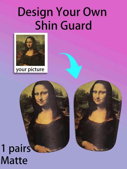 1 Pair 12*8cm Matte Football Shin Guards, Customizable With Name/Pattern, Sports-Grade High Elastic EVA, Anti-Slip Anti-Collision Protection, Suitable For Intense Matches And Training