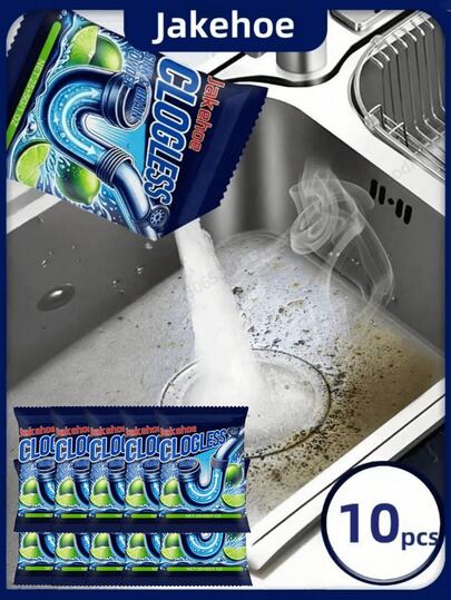 JAYSUING Pipe Cleaning Tablets For Kitchen And Bathroom Drains, Cleans Grease, Hair Clogs And Odors. It Reacts Quickly With Water To Produce Rich Foam. The Usage Method Is Very Simple: 1. Put The Effervescent Tablet Into Warm Water And Wait For It To Dissolve. 2. Pour The Warm Water Mixed With The Effervescent Tablet Into The Clogged Pipe. 3. After The Effervescent Tablet Has Finished Its Action, Rinse The Pipe With Plenty Of Water. Specially Added Deodorizing Ingredients Effectively Eliminate Sewer Backflow Odors, Making The Kitchen And Bathroom Air Fresh And Pleasant.