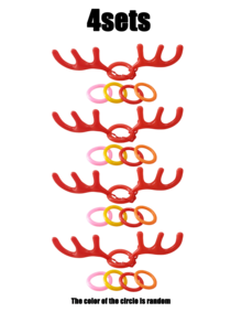 4件套圣诞游戏，充气驯鹿角套圈游戏，圣诞袜填充物，充气驯鹿角套圈游戏，圣诞派对驯鹿角帽游戏，适合家庭，圣诞派对游戏，趣味圣诞礼物，嘉年华假日家庭游戏 - 彩色 - 查看 18