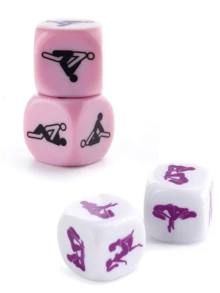 Conjunto de Dados Eróticos para Sexo, Jogo de Dados de Flerte para Adultos, Dados de Posições Íntimas, Dados com Palavras Engraçadas, Jogo de Festa para Casais Românticos, Role Play, Acessórios Estilo BDSM SM, Presente de Dia dos Namorados para Amantes - Multicolorido - Visão 4