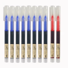 1/3/6/10/12/30支装直头液体圆珠笔速干测试签名凝胶笔0.5mm黑色蓝色墨水学校办公圆珠笔文具学校走珠笔 - 預設 - 查看 22