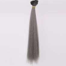 1pc Doll Solid Color Straight Wig, High Temperature Fiber DIY BJD Styling Wig, Short Straight Doll Wig, Black & Multi-Color, 25cm Long, 1m Wide - Multicolor - View 10