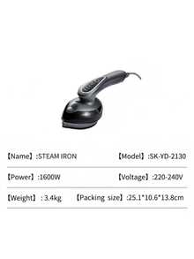 SOKANY2130 Mini Handheld Garment Steamer, Portable Clothes Iron, Home Use Convenient Electric Iron With Steaming Brush - EU E Type Plug(220-240V) - View 6