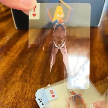 Human Anatomy Transparent Playing Cards - 3D Skeleton, Muscle, Organ Patterns, Waterproof Material - Educational Tool For Medical Students And Anatomy Enthusiasts - 透明 - 查看 2