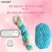 3 团柔软渐变色纱线，钩针和针织纱线，适合日常 DIY 钩针和针织毛衣、围巾、帽子、DIY 工艺品，50 克 * 3，适合初学者