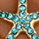 Blue Diamond Starfish Earrings
