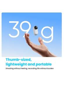 Insta360 4K拇指相机GO 3S，IPX4级防水，广角视野，水平仪，双磁吸设计，延时摄影，遥控，超长续航，Vlog、运动、家庭、宠物相机（全新，仅激活），白色 - 白色 - 查看 4
