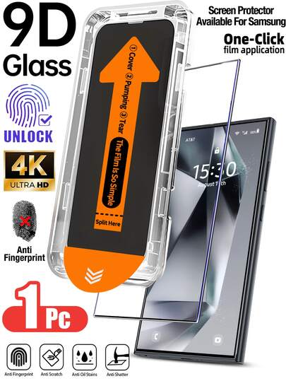 Yezodawee حزمة واحدة لهاتف Galaxy S25 مقاس 6.2 بوصة واقي شاشة من الزجاج المقوى للخصوصية مع إزالة تلقائية للغبار وتغطية كاملة لفيلم من الزجاج المقسى مضاد للتجسس مع طبقة خالية من الفقاعات وسهلة التركيب وواقي شاشة بصلابة 9H من الزجاج المقسى طقم سهل التركيب متوافق مع سلسلة Galaxy S25Ultra S24+ S23 S22 S21 | مقاس: Galaxy S24 Ultra