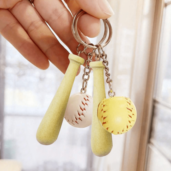 1 Stück Baseball Schläger Schlüsselanhänger, Sport Souvenir Geschenk, Mini Baseball/Softball Schlüsselanhänger, Sport Tasche/Rucksack Anhänger, Sport Accessoire